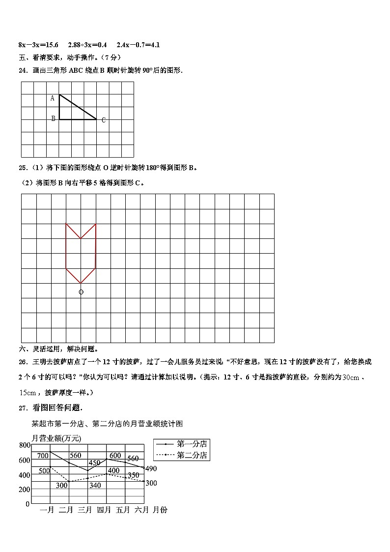 云南省玉溪市澄江县2023年数学六年级第二学期期末经典模拟试题含解析03