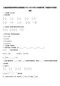 云南省西双版纳傣族自治州勐腊县2022-2023学年六年级数学第二学期期末考试模拟试题含解析