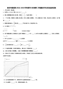 保定市满城县2022-2023学年数学六年级第二学期期末学业质量监测试题含解析