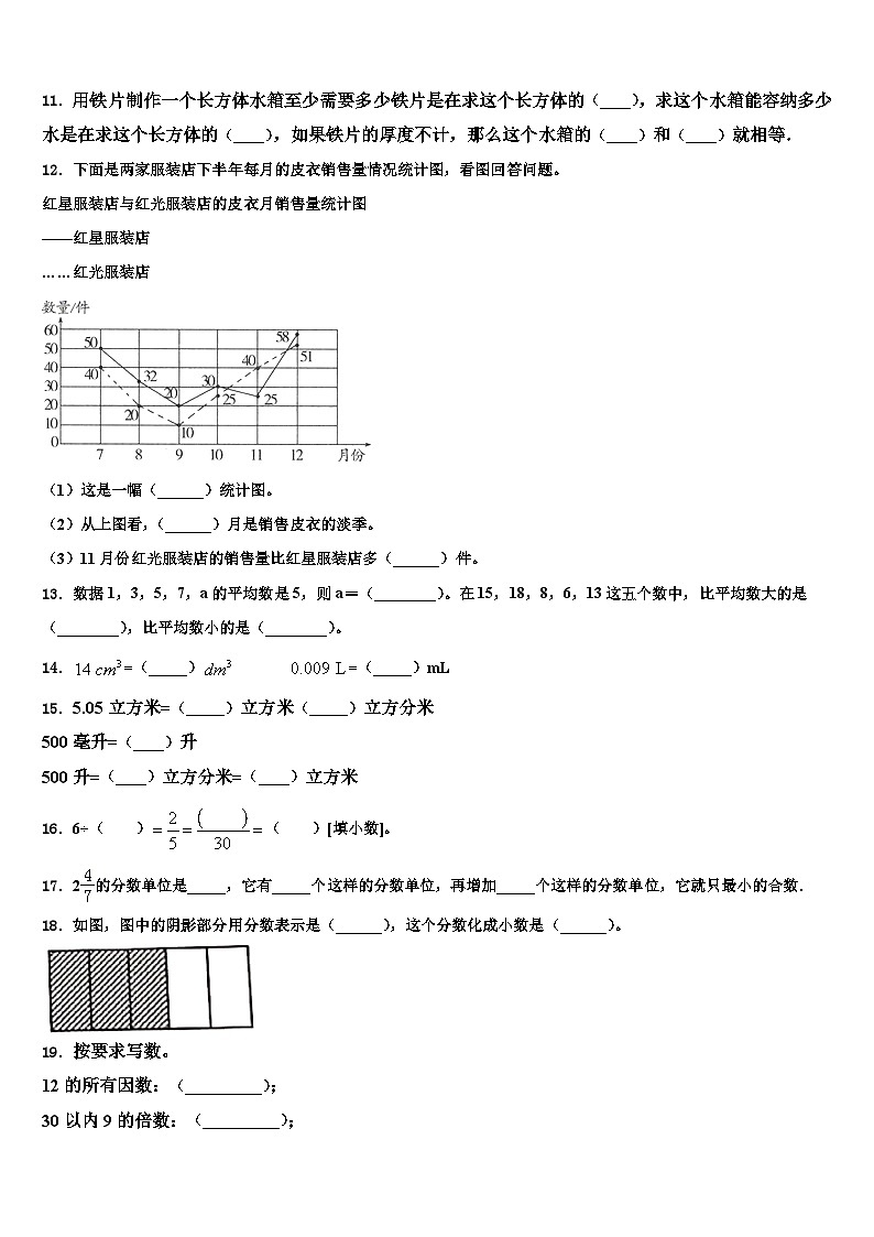 保山市2022-2023学年数学六下期末经典试题含解析第2页