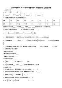 六安市霍邱县2023年六年级数学第二学期期末复习检测试题含解析