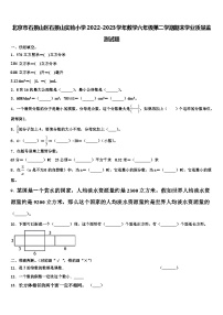 北京市石景山区石景山实验小学2022-2023学年数学六年级第二学期期末学业质量监测试题含解析