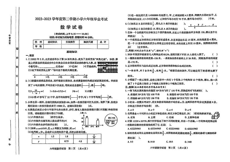 山西省太原市晋源区2022-2023学年六年级下学期期末数学试题01