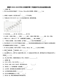 即墨市2022-2023学年六年级数学第二学期期末学业质量监测模拟试题含解析