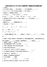 台州市玉环县2022-2023学年六年级数学第二学期期末综合测试模拟试题含解析