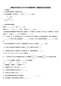 双鸭山市岭东区2023年六年级数学第二学期期末综合测试试题含解析