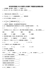 哈尔滨市道里区2023年数学六年级第二学期期末监测模拟试题含解析