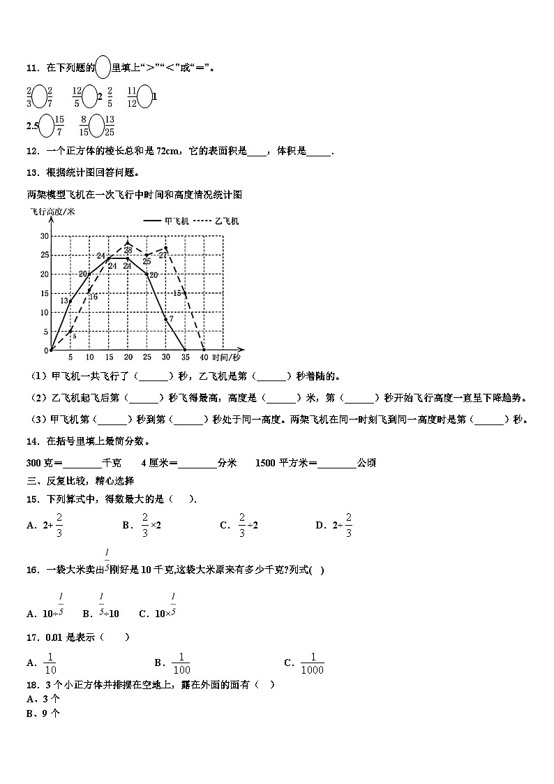 吉林省长白山保护开发区2022-2023学年六年级数学第二学期期末联考模拟试题含解析第2页