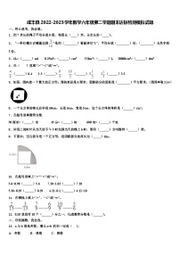 咸丰县2022-2023学年数学六年级第二学期期末达标检测模拟试题含解析