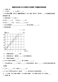 咸阳市武功县2023年数学六年级第二学期期末检测试题含解析