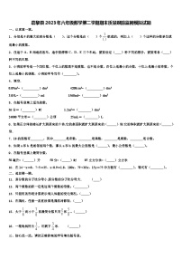 嘉黎县2023年六年级数学第二学期期末质量跟踪监视模拟试题含解析