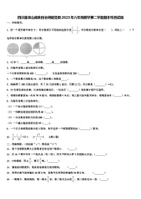 四川省凉山彝族自治州昭觉县2023年六年级数学第二学期期末检测试题含解析