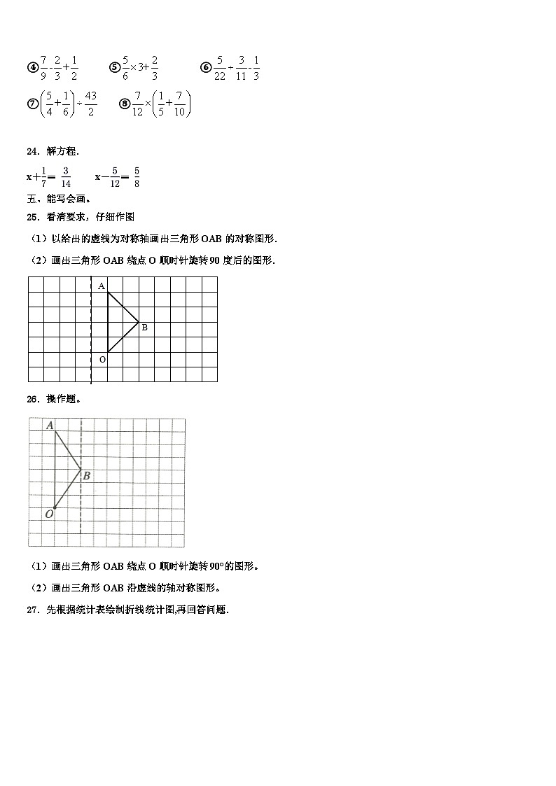 四川省南充市阆中市2023年六年级数学第二学期期末质量跟踪监视试题含解析第3页