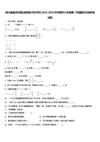 四川省南充市营山县城区片区学校2022-2023学年数学六年级第二学期期末达标检测试题含解析