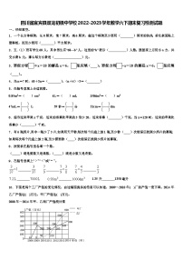 四川省宜宾县双龙初级中学校2022-2023学年数学六下期末复习检测试题含解析