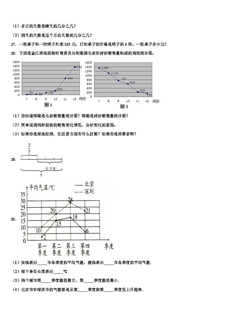 大名县2023年六年级数学第二学期期末综合测试模拟试题含解析第3页