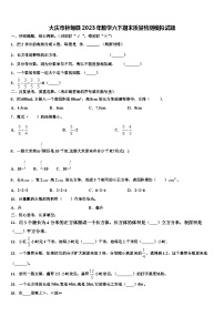 大庆市林甸县2023年数学六下期末质量检测模拟试题含解析