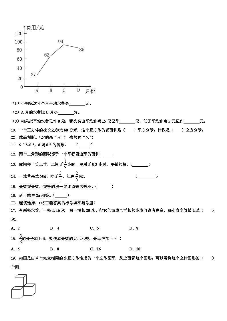 四川省资阳市简阳市2022-2023学年数学六下期末达标检测模拟试题含解析02