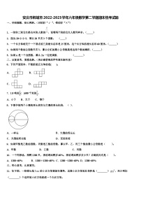 安庆市桐城市2022-2023学年六年级数学第二学期期末统考试题含解析