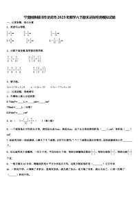 宁夏回族银川市灵武市2023年数学六下期末达标检测模拟试题含解析