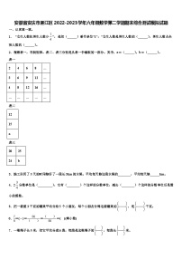 安徽省安庆市迎江区2022-2023学年六年级数学第二学期期末综合测试模拟试题含解析