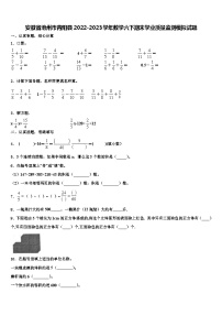 安徽省池州市青阳县2022-2023学年数学六下期末学业质量监测模拟试题含解析