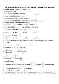 安徽省阜阳市颖州区2022-2023学年六年级数学第二学期期末学业质量监测试题含解析