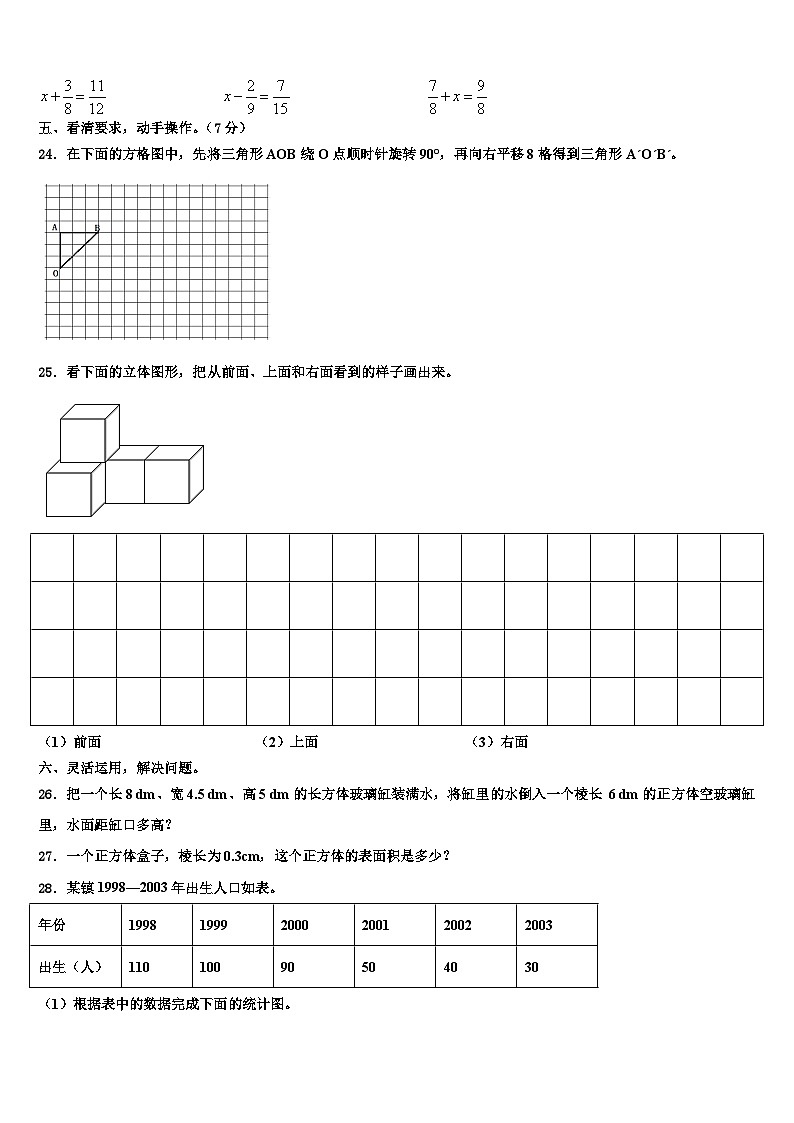 安徽省阜阳市颖州区2022-2023学年六年级数学第二学期期末学业质量监测试题含解析03