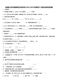 安徽省六安市霍邱县宏志实验学校2022-2023学年数学六下期末质量检测试题含解析