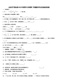 山东济宁微山县2023年数学六年级第二学期期末学业质量监测试题含解析