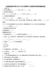 山东省济南市市中区2022-2023学年数学六下期末教学质量检测模拟试题含解析