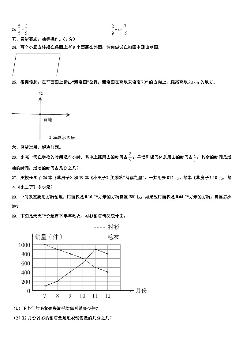 山东省济南市章丘区2023年六年级数学第二学期期末监测试题含解析03