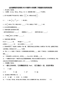 山东省聊城市东阿县2023年数学六年级第二学期期末质量检测试题含解析