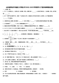 山东省青岛市市南区大学路小学2022-2023学年数学六下期末调研模拟试题含解析