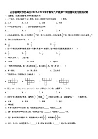 山东省泰安市岱岳区2022-2023学年数学六年级第二学期期末复习检测试题含解析