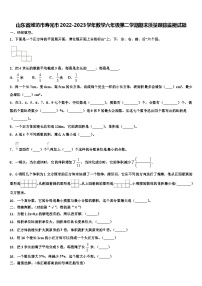 山东省潍坊市寿光市2022-2023学年数学六年级第二学期期末质量跟踪监视试题含解析