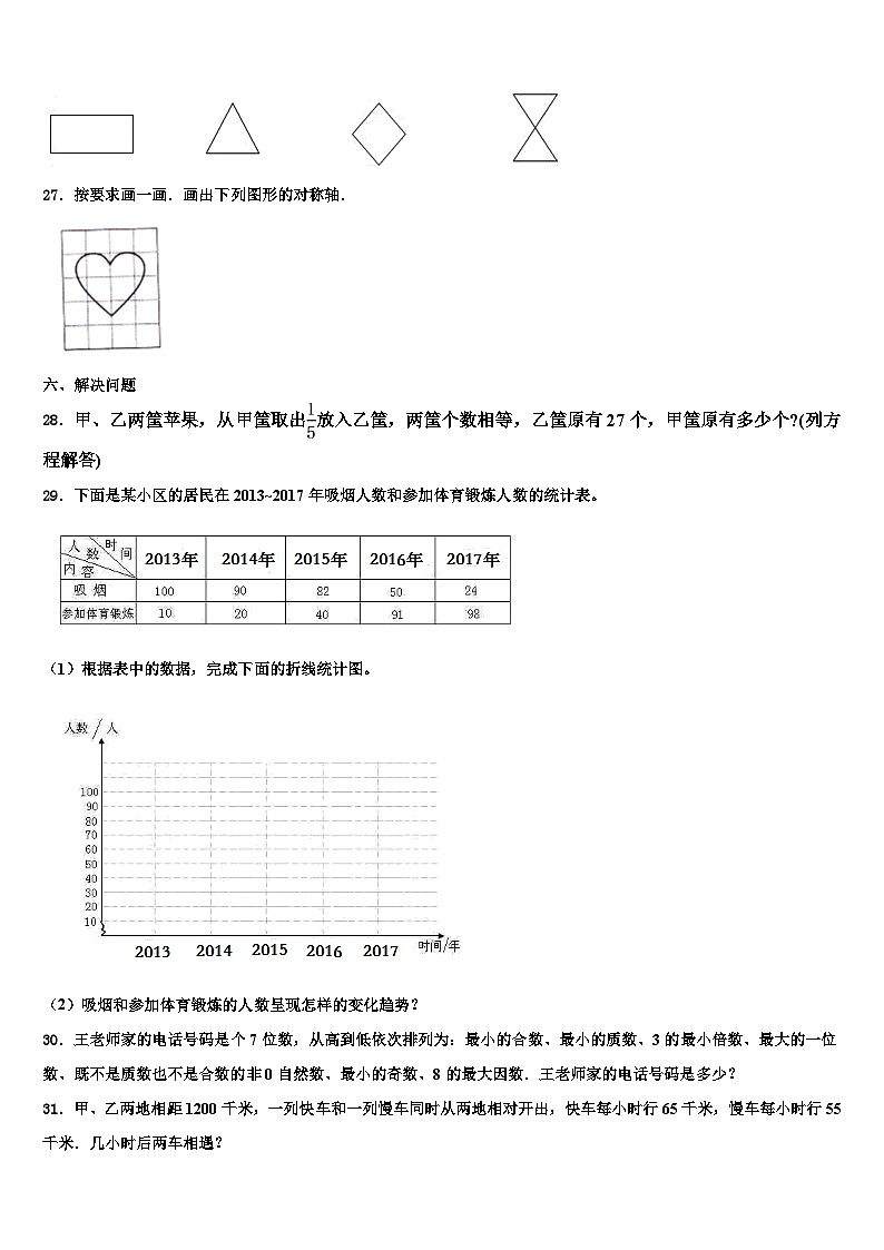 山东省潍坊市寿光市2022-2023学年数学六年级第二学期期末质量跟踪监视试题含解析03