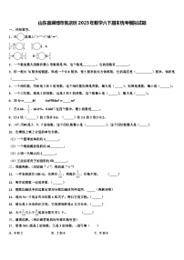 山东省淄博市张店区2023年数学六下期末统考模拟试题含解析