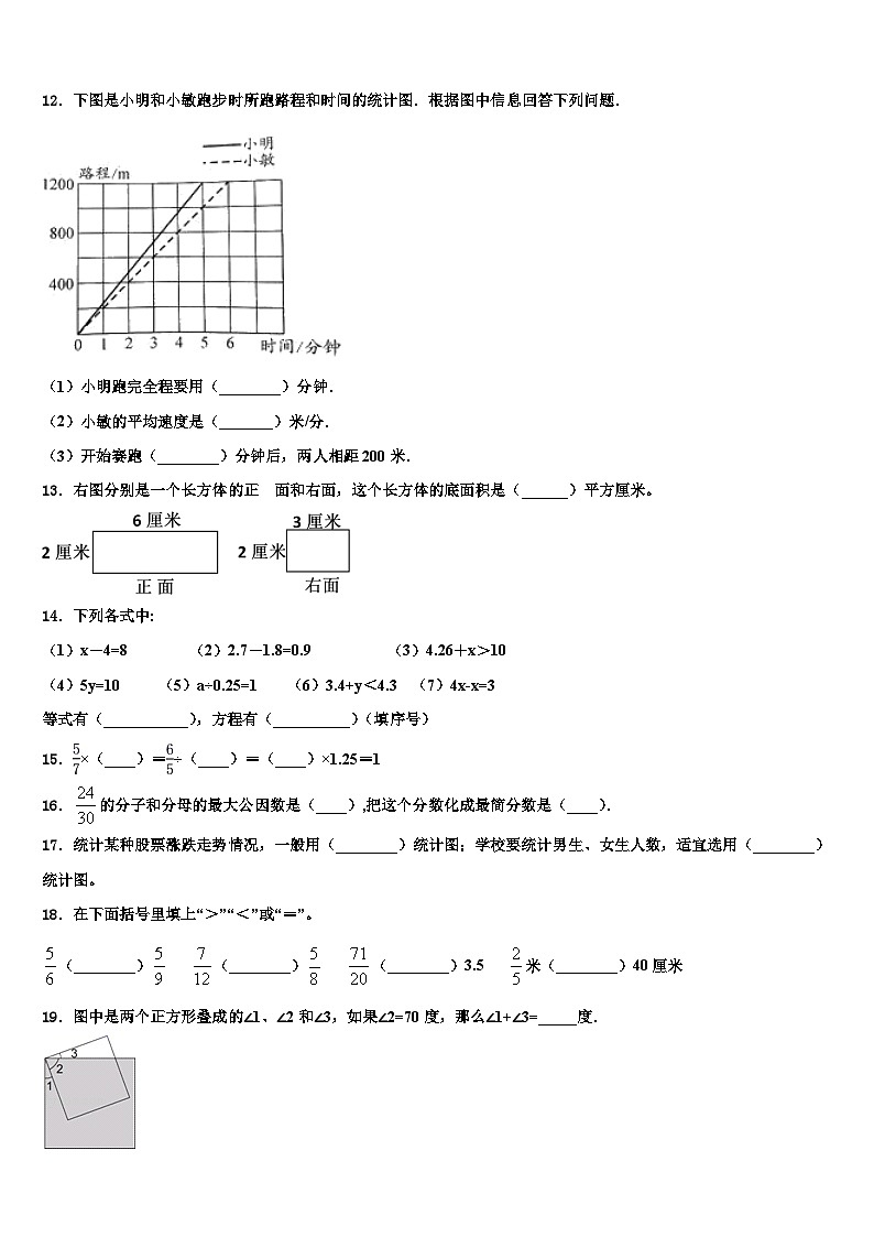 山南地区洛扎县2022-2023学年数学六下期末学业质量监测试题含解析02