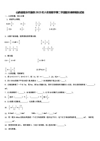 山西省临汾市蒲县2023年六年级数学第二学期期末调研模拟试题含解析