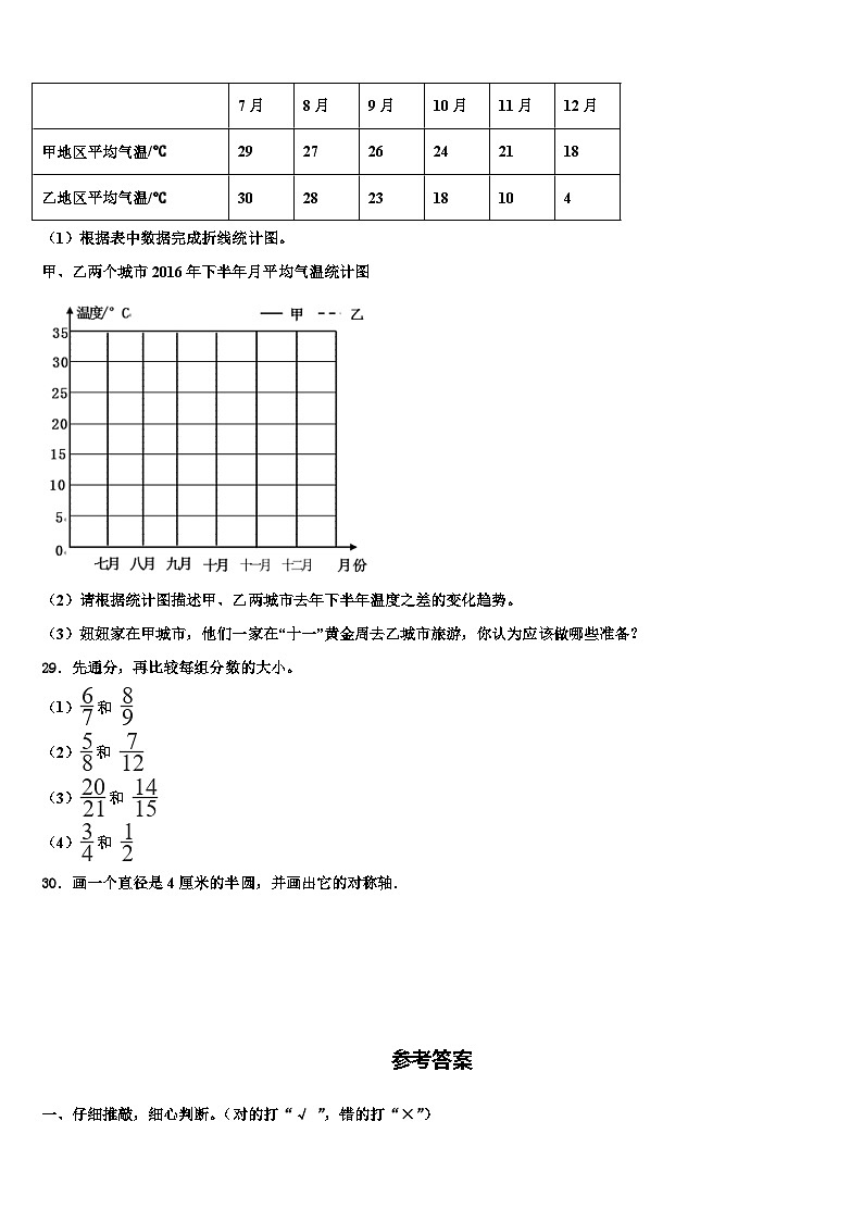 墨玉县2022-2023学年六年级数学第二学期期末学业水平测试模拟试题含解析第3页