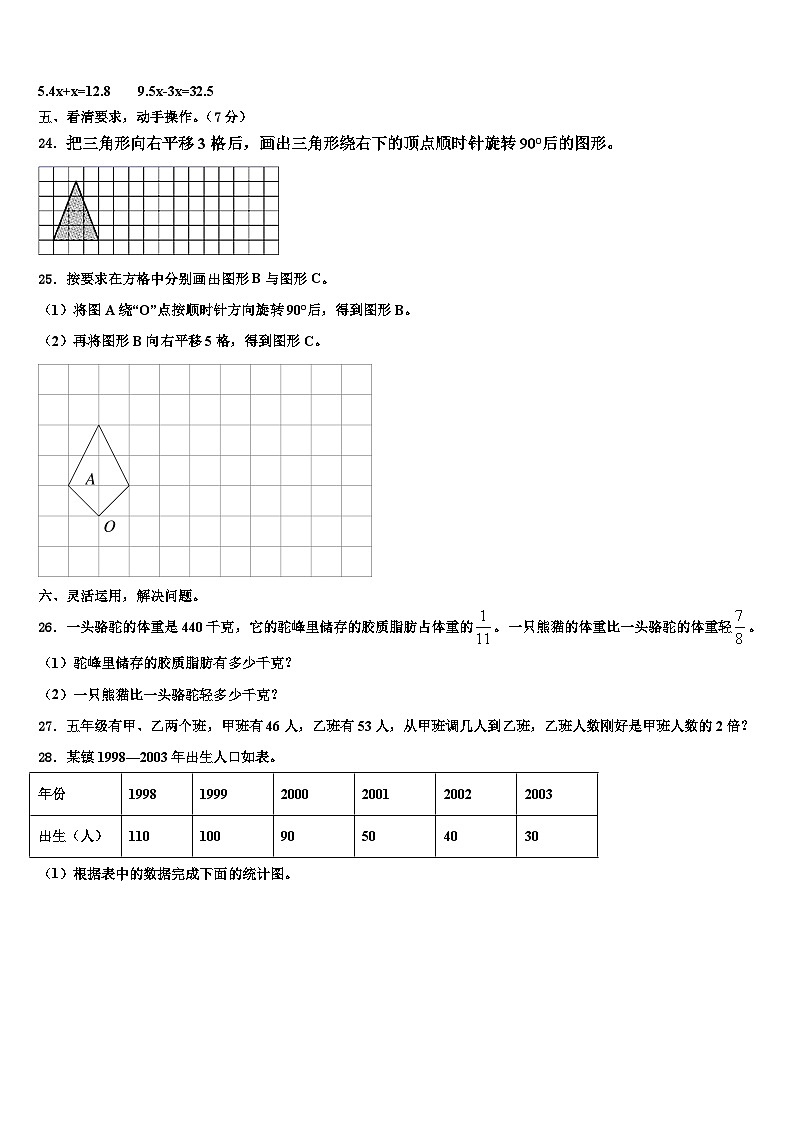 定西地区安定区2022-2023学年数学六年级第二学期期末学业水平测试试题含解析第3页