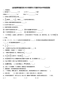 山东省潍坊昌乐县2023年数学六下期末学业水平测试试题含解析