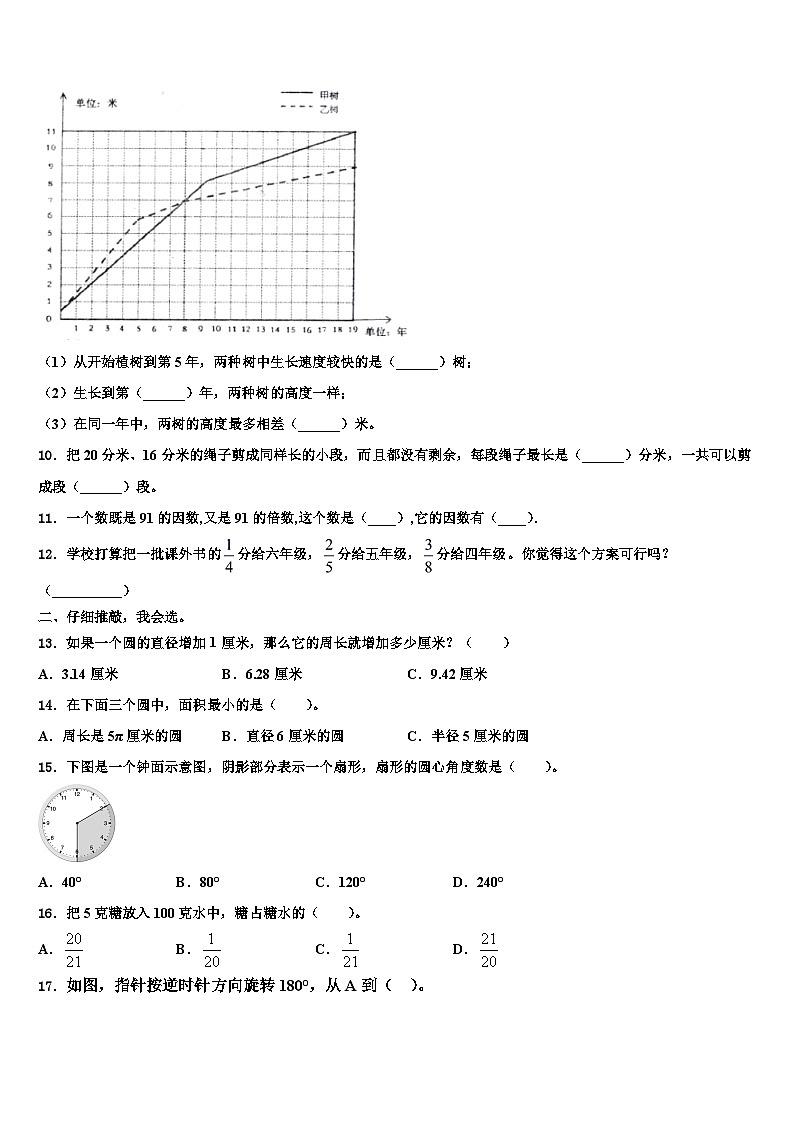 山西省宁武县第三小学度上小学2023年数学六年级第二学期期末达标检测模拟试题含解析第2页