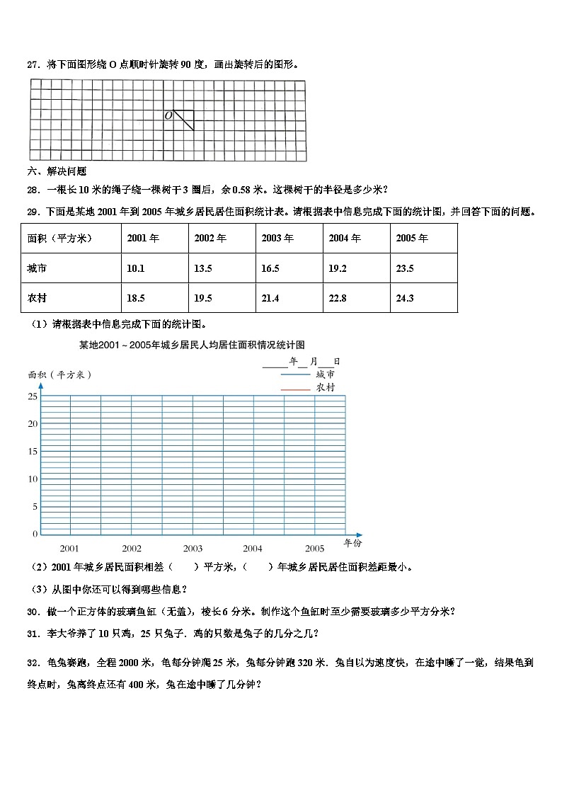 山西省长治市长子县2022-2023学年数学六下期末综合测试模拟试题含解析03