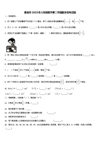 巢湖市2023年六年级数学第二学期期末统考试题含解析