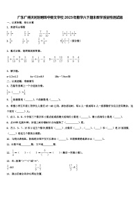 广东广州天河区明珠中英文学校2023年数学六下期末教学质量检测试题含解析