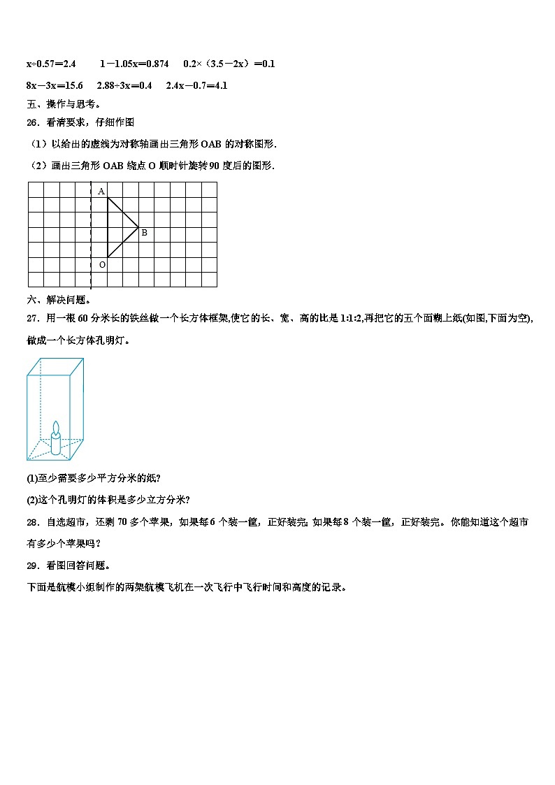 平山县2023年数学六下期末教学质量检测模拟试题含解析03
