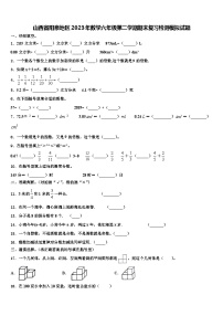 山西省阳泉地区2023年数学六年级第二学期期末复习检测模拟试题含解析