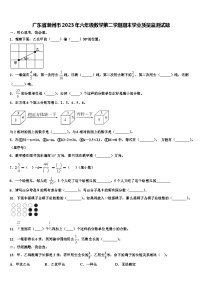 广东省潮州市2023年六年级数学第二学期期末学业质量监测试题含解析